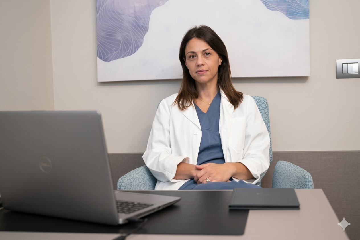 Dott.ssa Alice Miegge nel suo studio